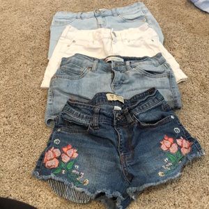 Lot of denim shorts for little girl